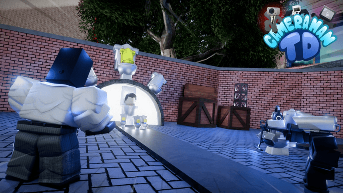 Cameraman Tower Defense official Roblox game artwork