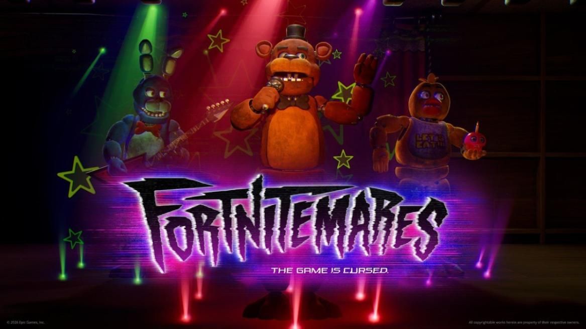 Five Nights at Freddy's x Fortnitemares official key art.