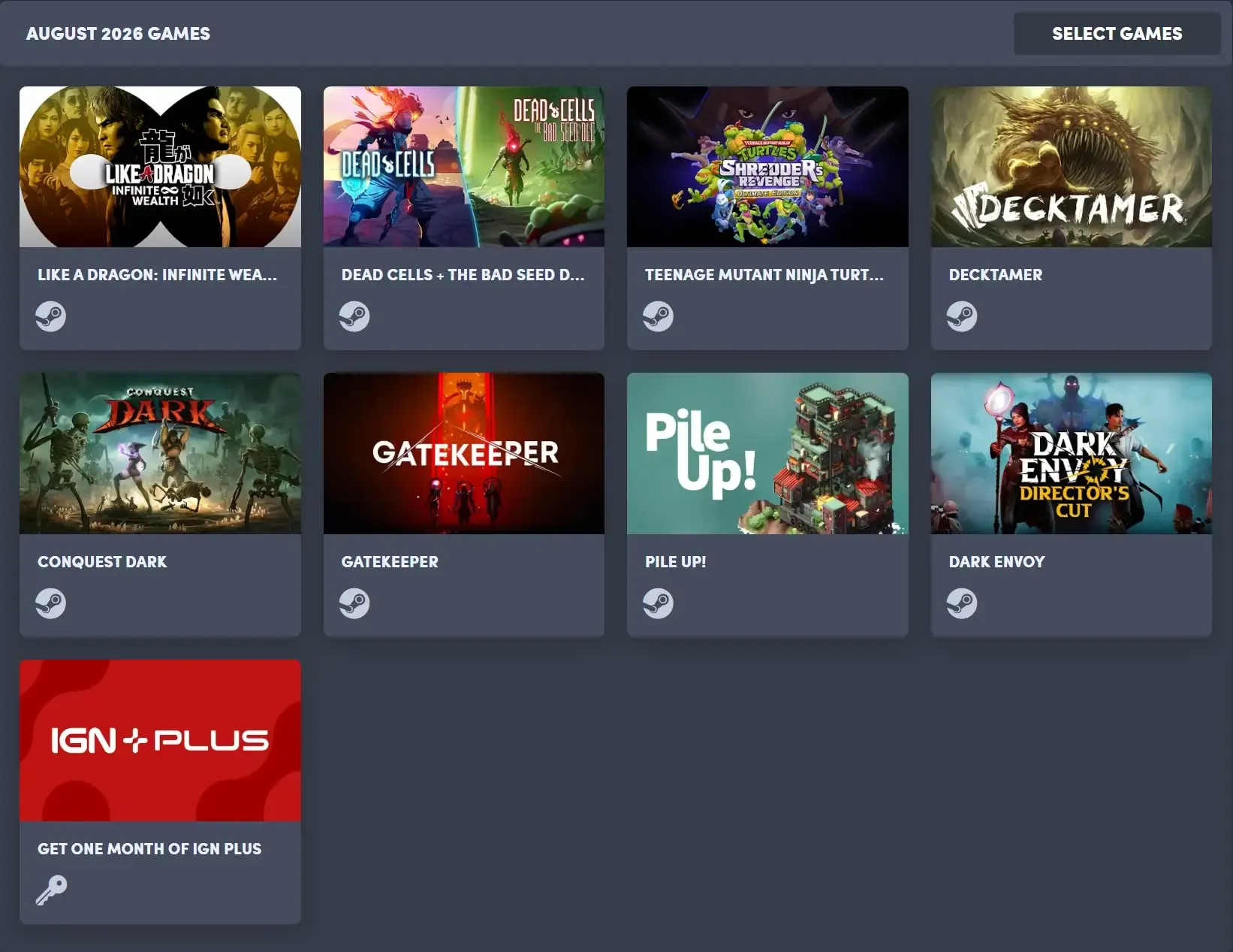Humble August 2026 Choice Bundle
