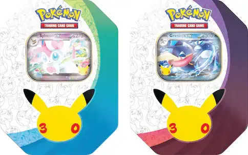 Pokémon - Trading Card Game: 30th Celebration Tin (1 Tin per Order) - Styles May Vary